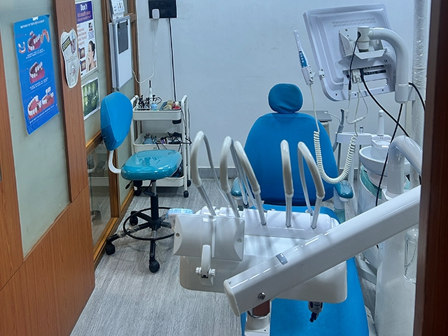Explore a clean dental treatment room equipped with tools ensuring safe oral procedures in Alwarpet