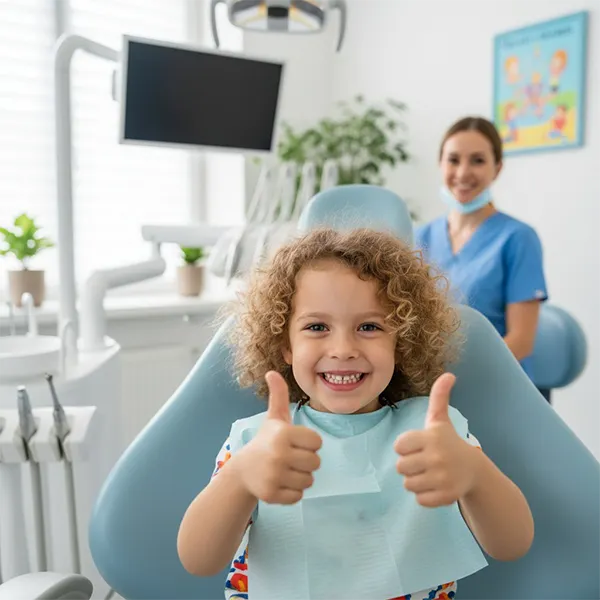 Child experiences tooth pain, cavities, or gum issues needing pediatric dental care evaluation today